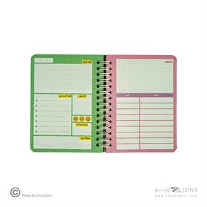 دفترلغت100برگ14*10 سیم از بغل ابرنگ کدA030-01