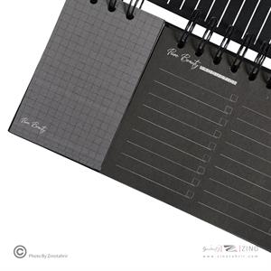 دفتریادداشت تودولیست (کاغذ مشکی) 2تکه 210*110  برگ سری پیور بیوتی کد70705