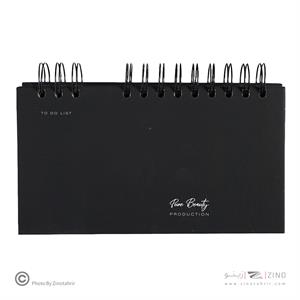 دفتریادداشت تودولیست (کاغذ مشکی) 2تکه 210*110  برگ سری پیور بیوتی کد70705