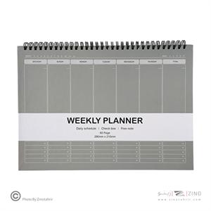 پلنر60برگ رحلی 290*210فنر دوبل از بالا همیشه سریWEEKLY PLANNER
