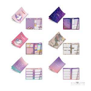 پلنر100برگA6 سری فانتزی14*10سیمی آبرنگ کدA027