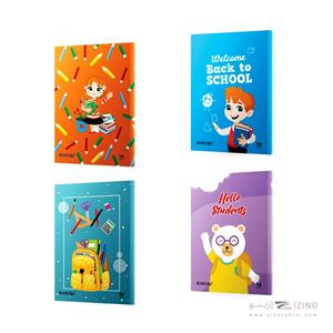 دفتر شطرنجی50برگ ته چسب میکرو کدD19