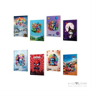 دفتر50برگ شطرنجی وزیری سیمی مجلد میکروکدC82