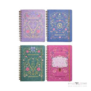 دفتر80برگ210*160فنردوبل جلد سخت لانگو سری بریجرتون