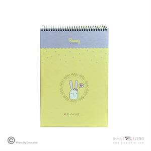 دفتر25برگی B5سایز175*250 کاغذرنگی آبرنگی خرگوشی برگ سری بانی استایل کد70803