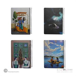 دفتر40برگ رقعی جلدسخت سیمی بی خط مسترنوت کد566