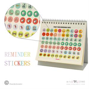 تقویم رومیزی16*13همراه بااستیکریادآوریSecret garden الند1405