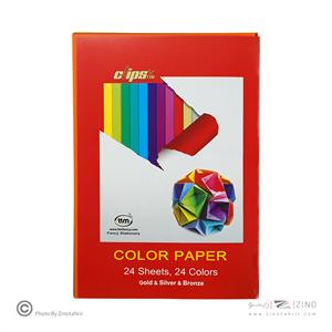 کاغذ 24رنگ34*24 روغنی کلیپس (10عددی)