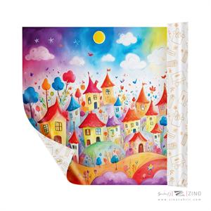 کاغذ کادو دورو ایمان طرح کودکانه یووی6 کد0342