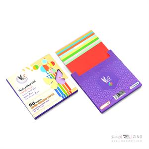 کاغذ اوریگامی ساده دورو14*14بسته60برگی اوریکا