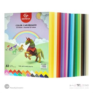 مقوا (180گرم)A3  بسته20رنگ100برگی برسا کدBC-A320