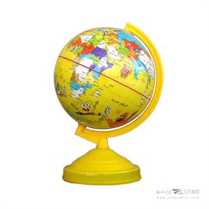 کره جغرافیایی سایز20 پایه کلاسیک کرم فارسی ایده 