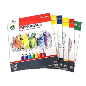 مدادرنگی24رنگ جعبه مقوایی پلیمری ادمیرال