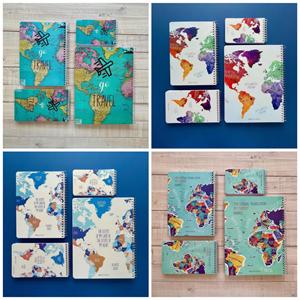 دفتر100برگ وزیری سیمی طلقی پیل سری جهان