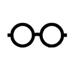 بوک مارک فلزی پیل طرح عینک گرد