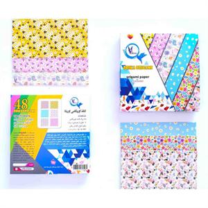 کاغذ اوریگامی 48برگ 15*15سانت گلدار یکرو اوریکا