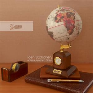 کره جفرافیایی سایز14  پایه چوبی گردون ایده کد109