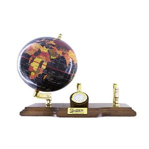 کره جغرافیایی سایز14 پایه چوبی نیمگرد ایده کد111