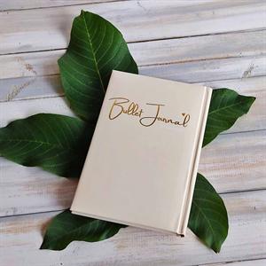 دفتر100برگ بولت ژورنال /نقطه ای A5 ته دوخت جلدسخت طلاکوب/نقره برگ سری کیوت پالت  کد70101