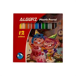 پاستل روغنی12رنگ مقوایی بلند البرز